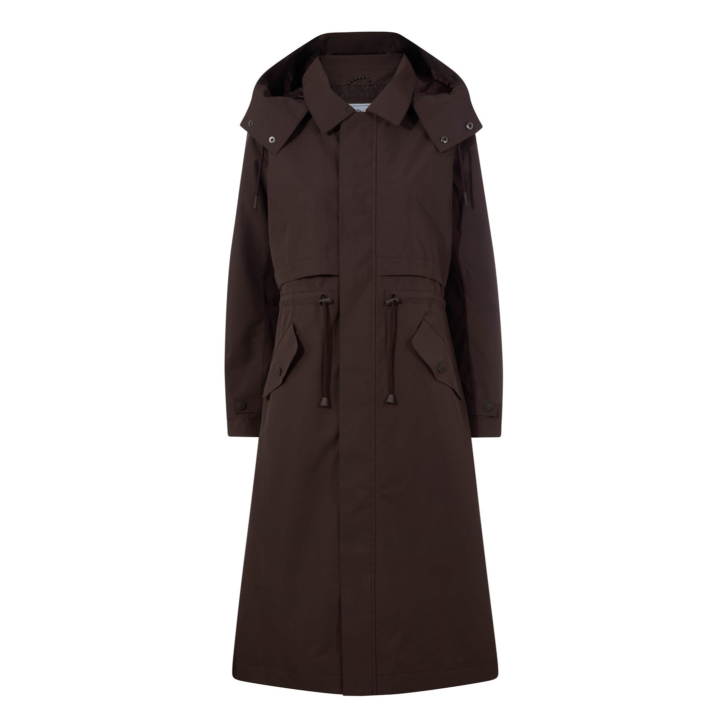 Alva Womens Waterproof Trench Coat - Chocolate Brown