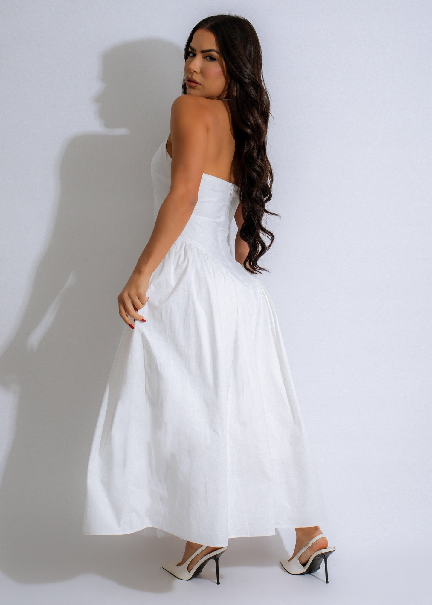 Desert Breeze Midi Dress White