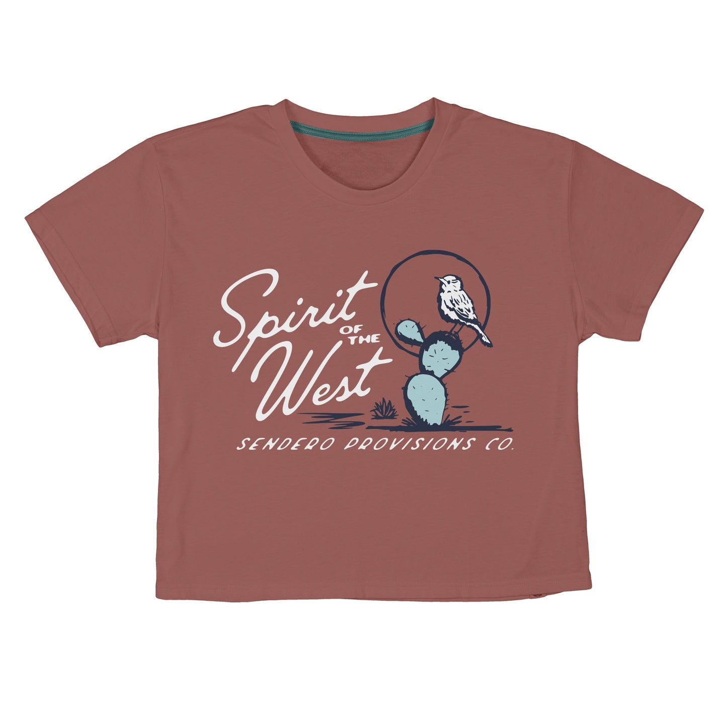Cactus Wren Boxy Tee - Dusty Mauve
