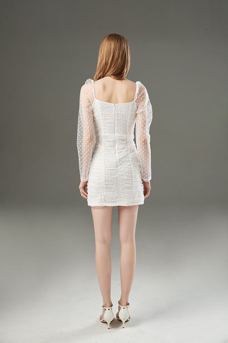 Fall Daily Solid Lace Short Dress
