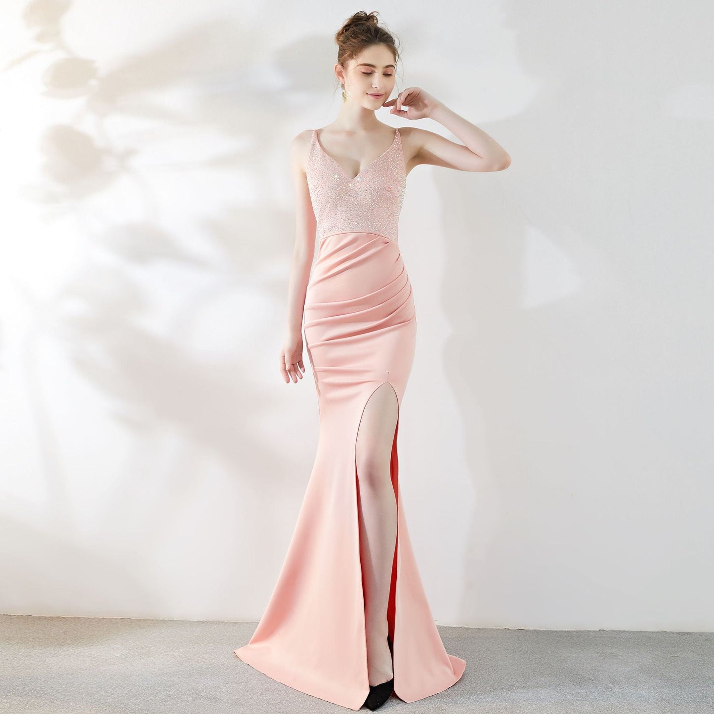 Dinner Evening Dress Socialite Long Fishtail Slimming Nightclub Catwalk Annual Meeting Ktv Dress