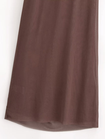 Fashionable Pleated Hip Tight Irregular Asymmetric High Grade Suspender Dress