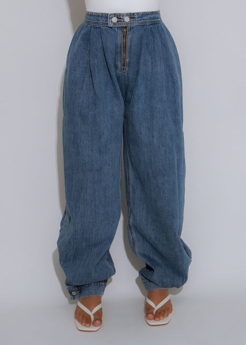 City Cinch Ruched Jeans Denim