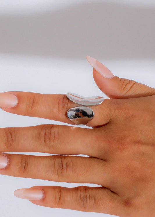 Waveform Band Ring Silver