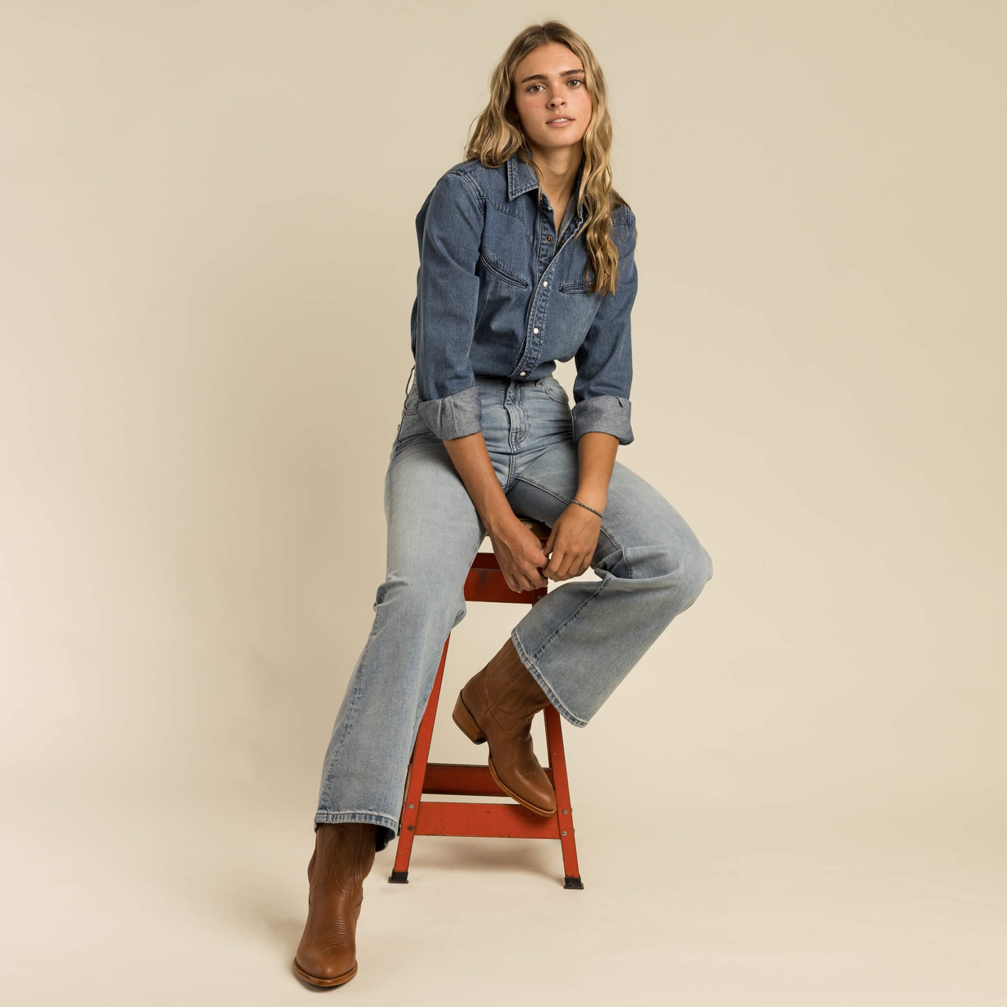 Women's Hondo Pearl Snap Denim Shirt