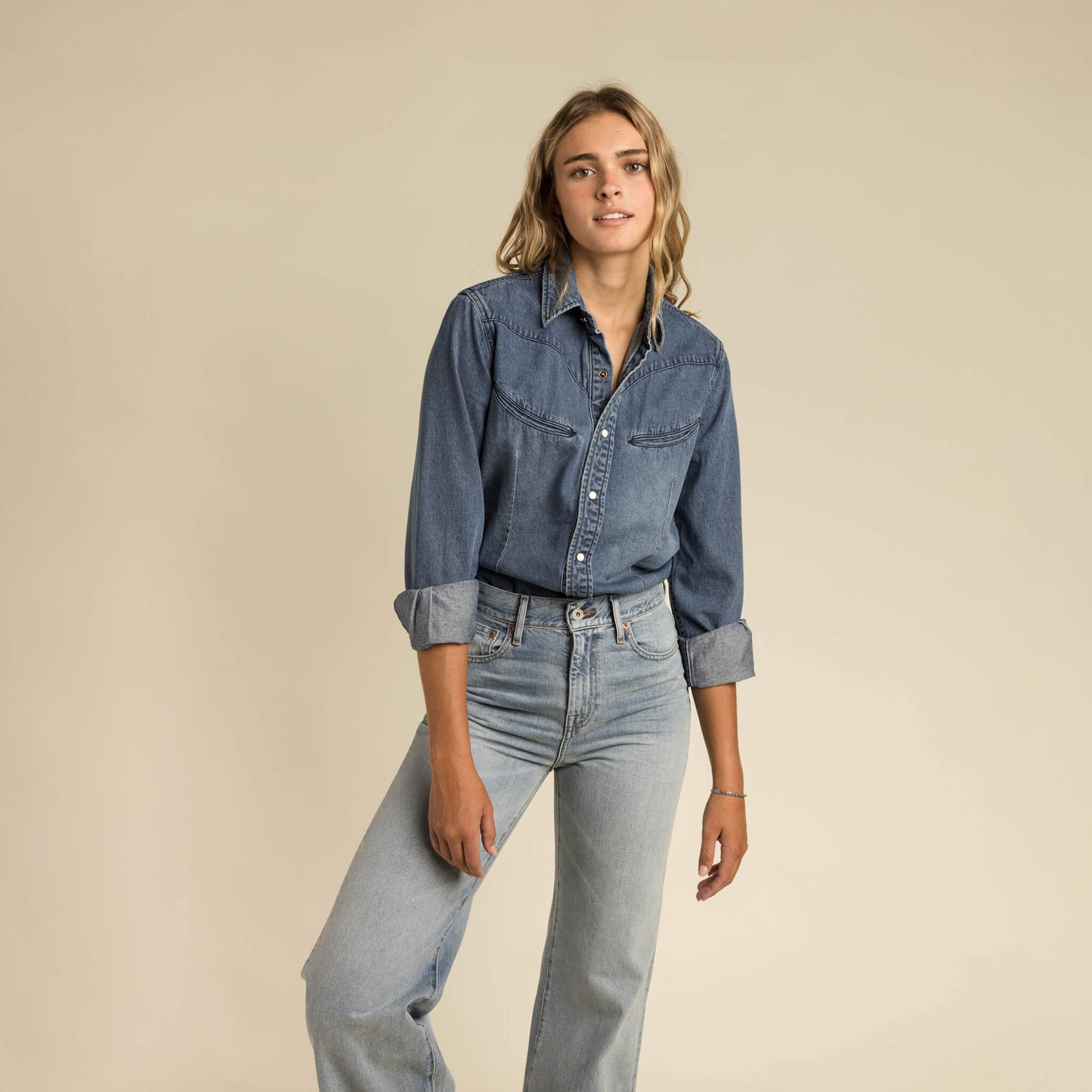 Women's Hondo Pearl Snap Denim Shirt