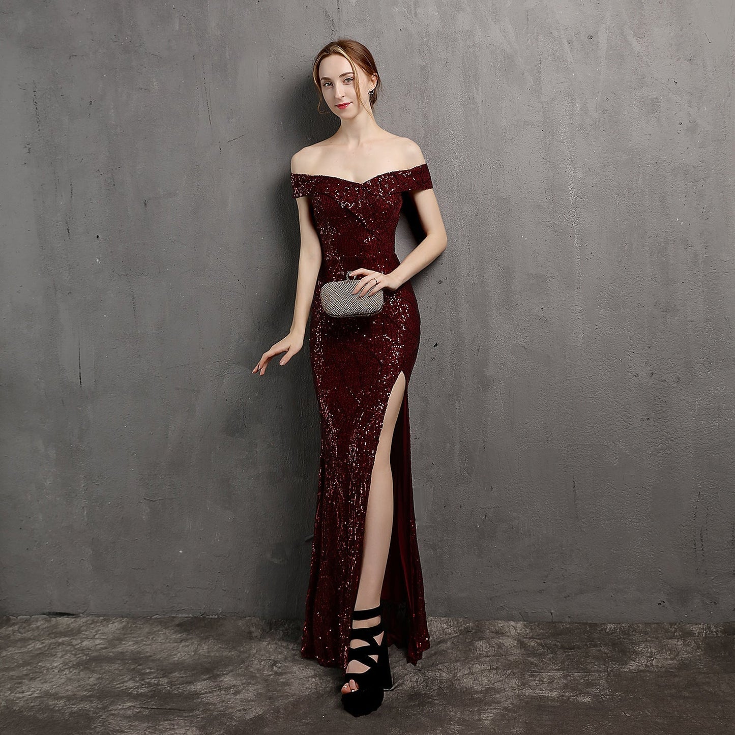 Fairy Dream Socialite Gathering Party Evening Dress Long Slimming Toast Dress Bride