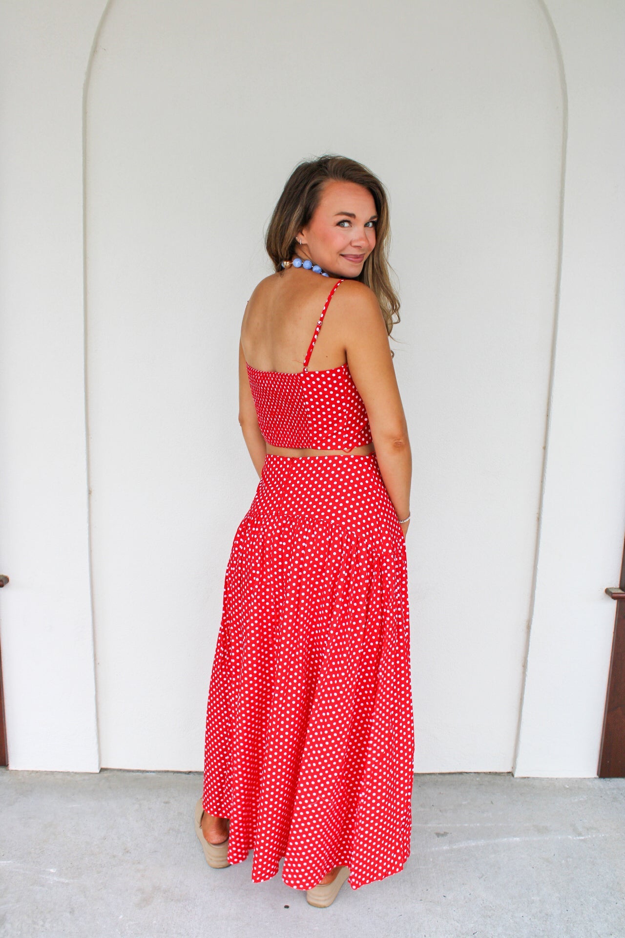 Jane Polka Dot Tank Crop Top
