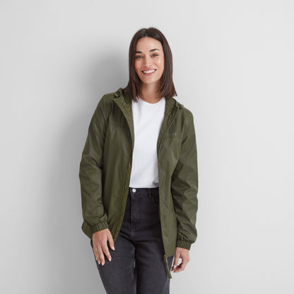 Craven Womens Waterproof Packaway Jacket - Khaki