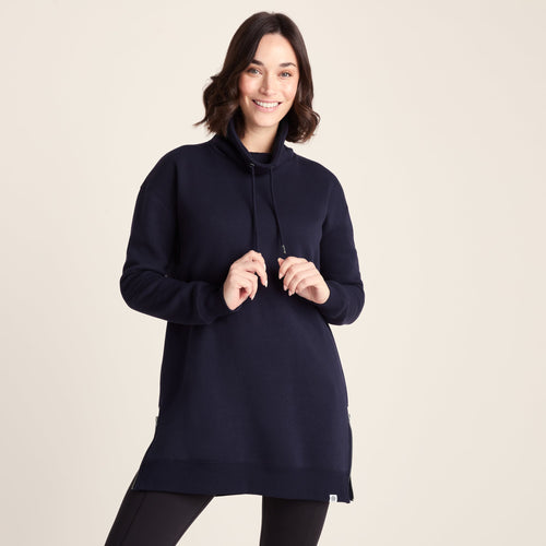 Drakeford Womens Supersoft Longline Sweat - Oxford Blue