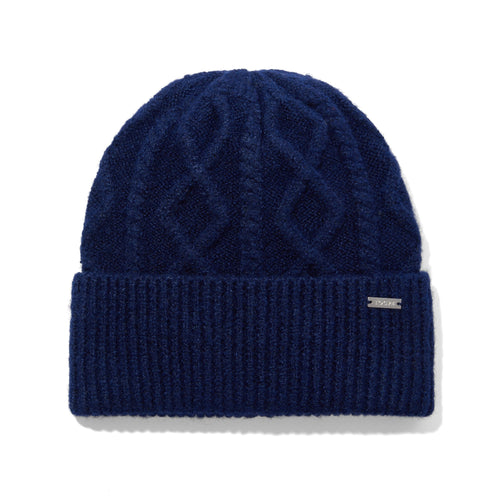 Janice Supersoft Cable Knit Beanie - Dark Indigo