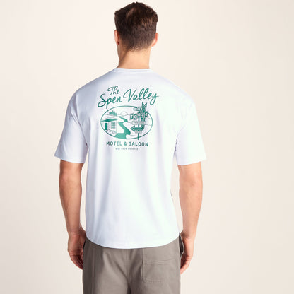 Saloon Mens Relaxed Fit Premium Supersoft T-Shirt - Optic White