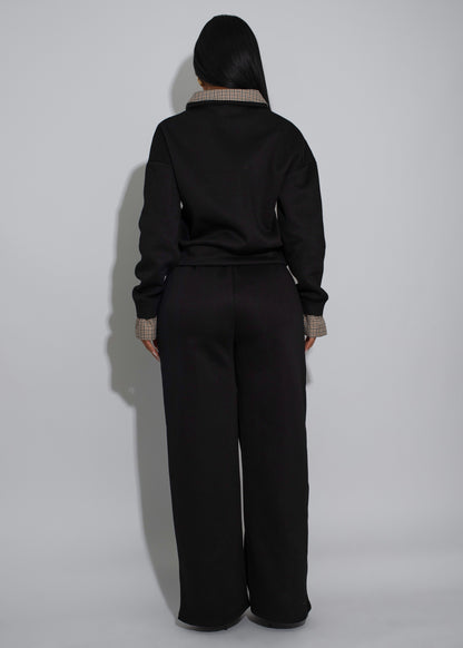 Checkmate Pant Set Black