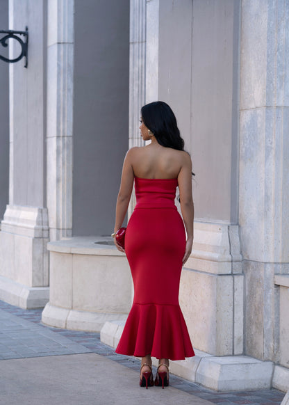 Metal Muse Skirt Set Red