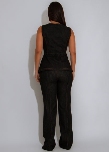 Gold Rush Pant Set Black