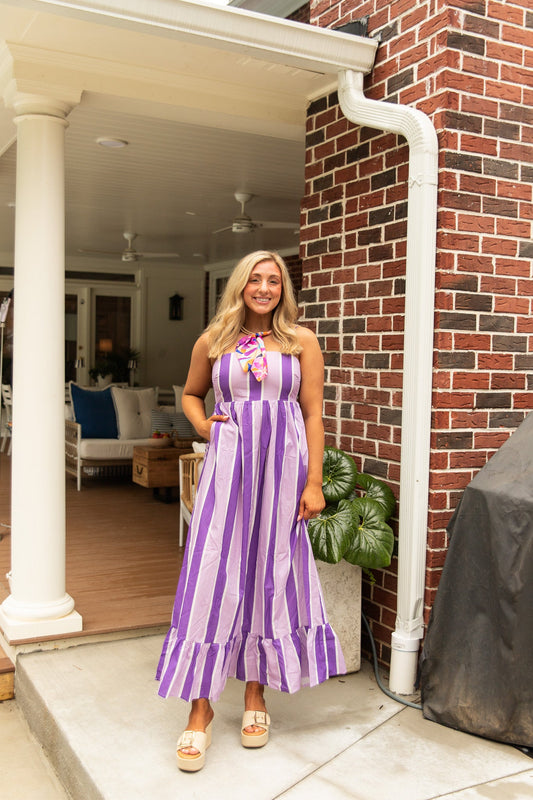 Magnolia Striped Midi Dress