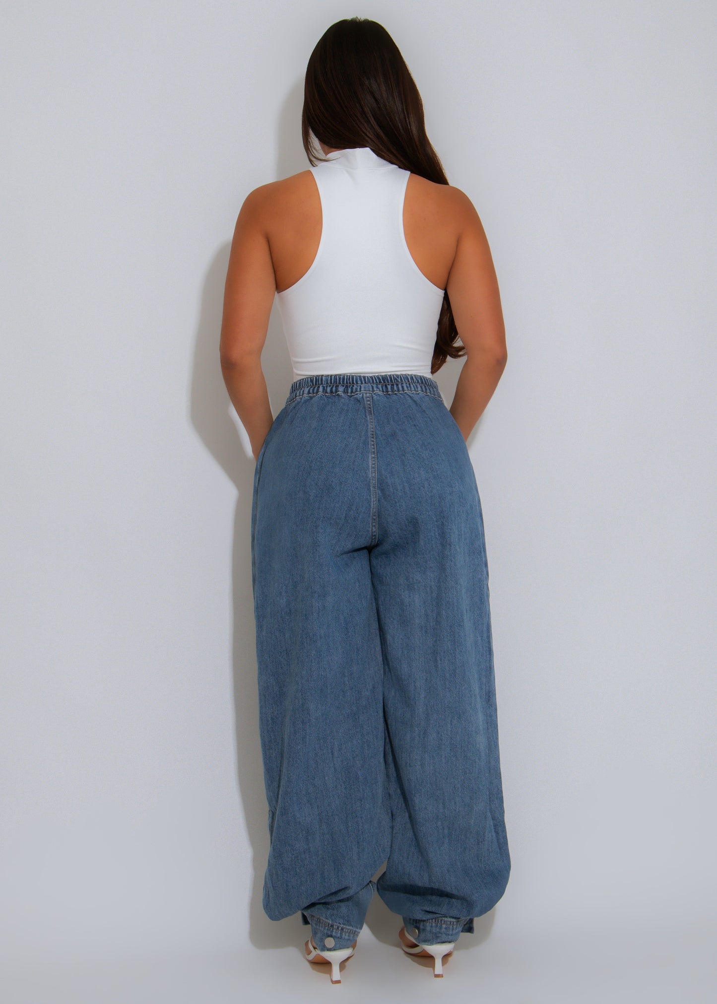 City Cinch Ruched Jeans Denim