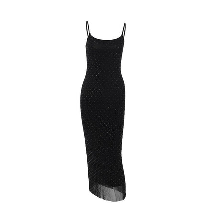 Maxi Dress Socialite Elegant Strap Shiny Light Dress for Dress