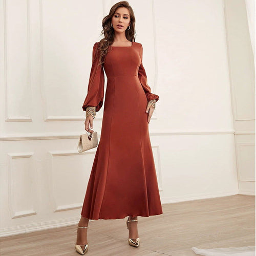 Casual Patchwork Lace Cuff Dress