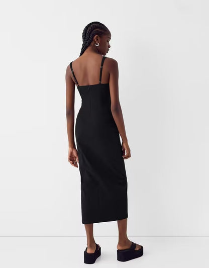GracefulLong Lace Up Sling Dress