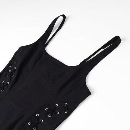 GracefulLong Lace Up Sling Dress