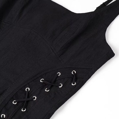 GracefulLong Lace Up Sling Dress