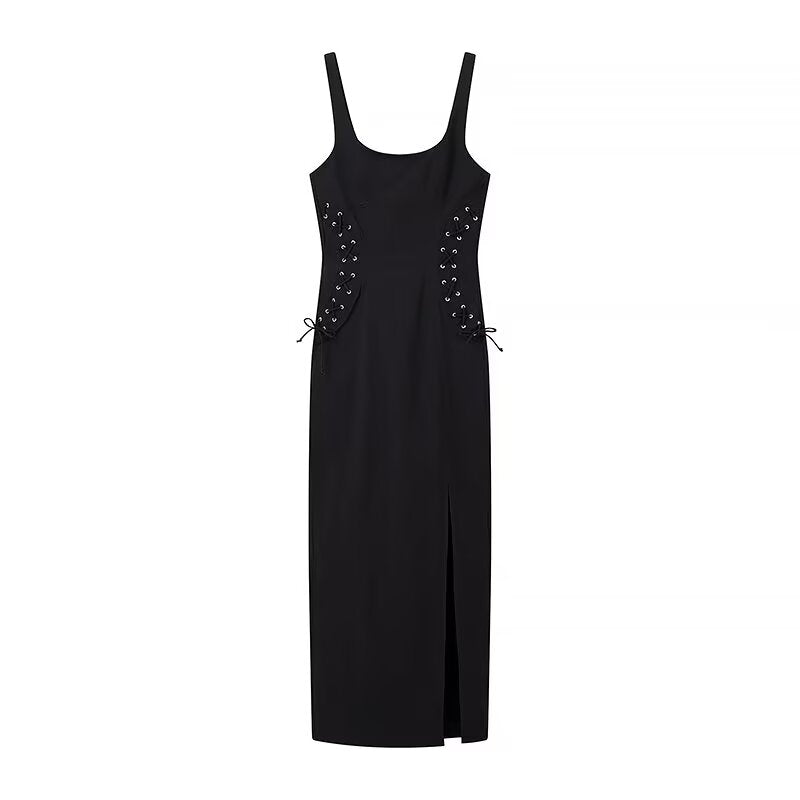 GracefulLong Lace Up Sling Dress