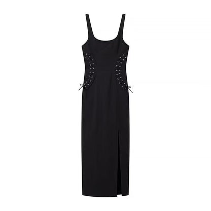 GracefulLong Lace Up Sling Dress