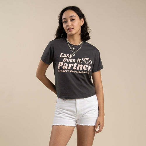 Easy Does It Boxy Tee - Vintage Black