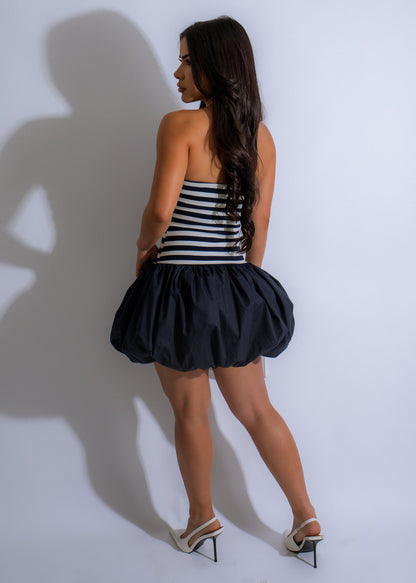 Marina Belle Stripes Mini Dress Blue