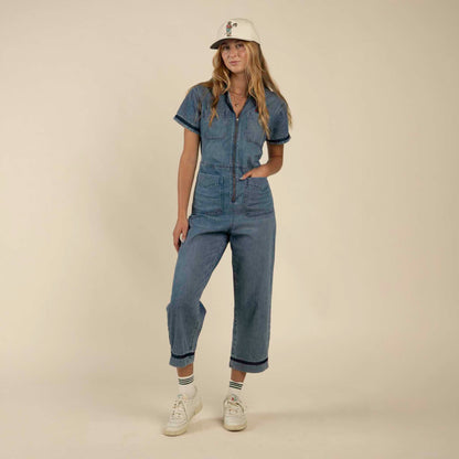 The Dolly Jumpsuit - Medium Indigo