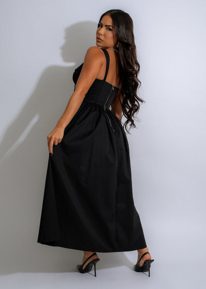 Making Marks Midi Dress Black