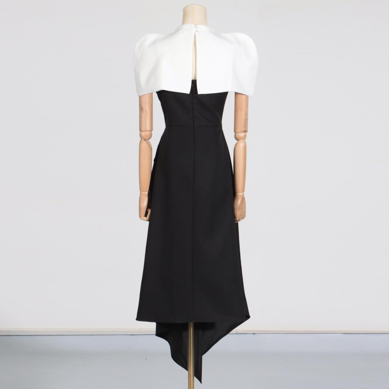 Elegant Vietnam Special Interest Design Detachable Pullover Patchwork Cami Dress Slit