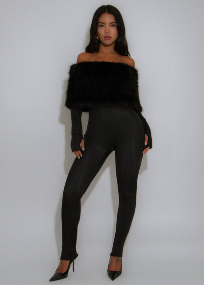 Luxe Enigma Skinny Jumpsuit Black