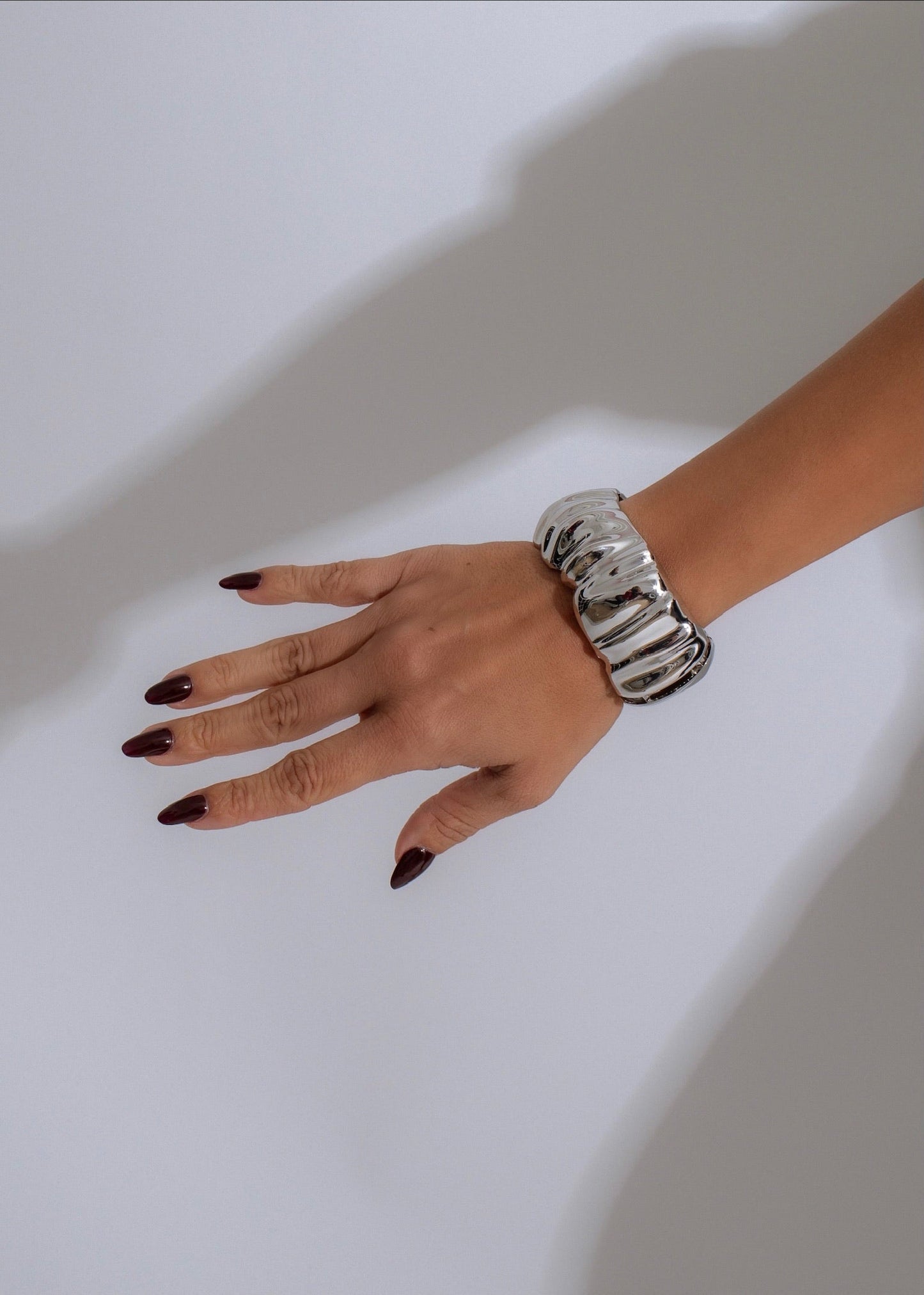 Chrome Wave Bracelet Silver