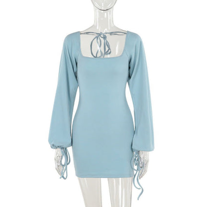 Fall Type Hip dress Socialite Slim Fit Backless Basic