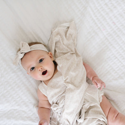Knit Headband Bow - Oat