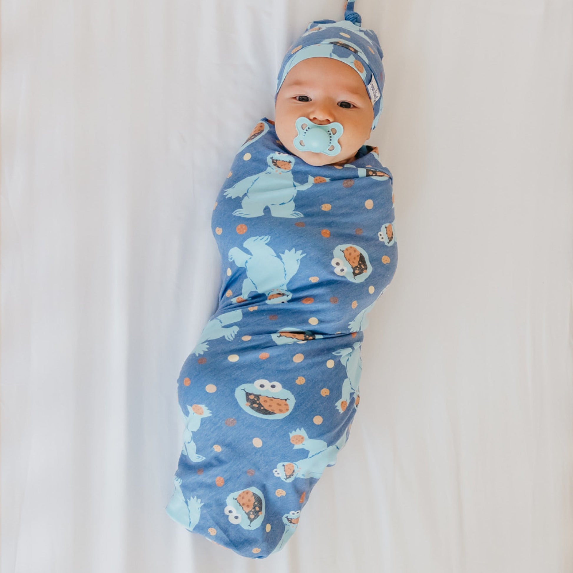 Knit Swaddle Blanket - Cookie Monster