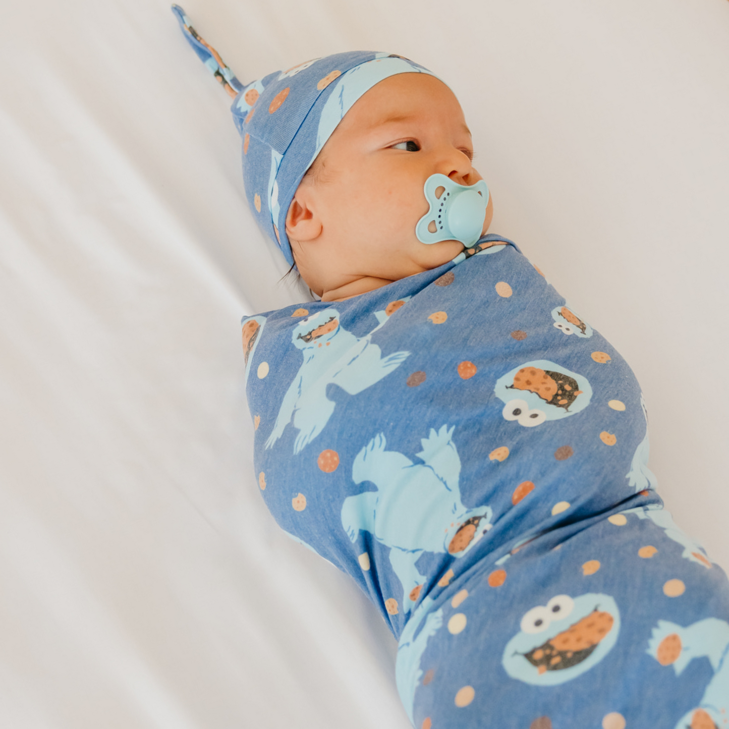 Knit Swaddle Blanket - Cookie Monster