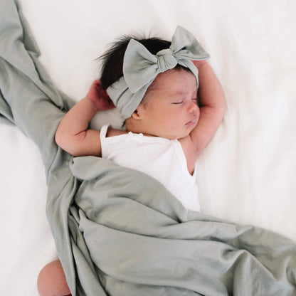 Knit Swaddle Blanket - Stone