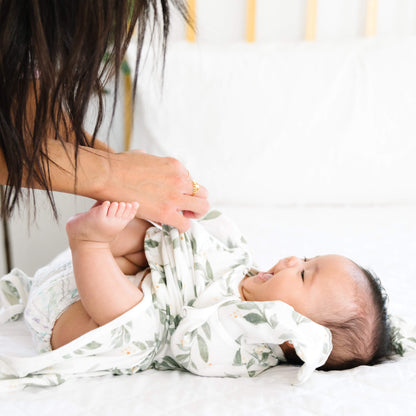 Newborn Knotted Gown - Fern
