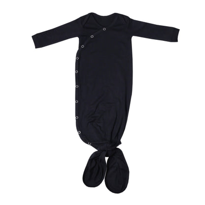 Newborn Knotted Gown - Midnight