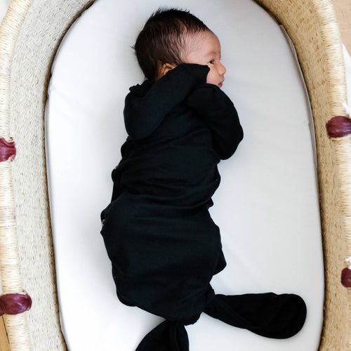 Newborn Knotted Gown - Midnight