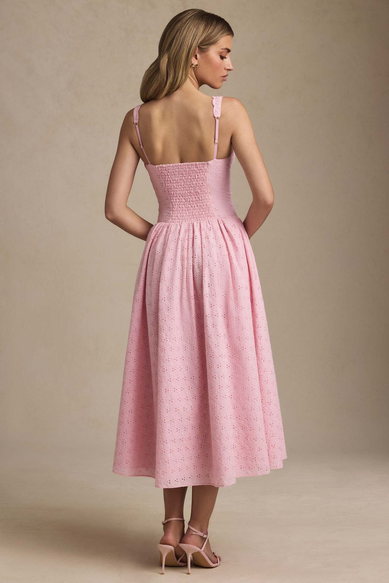 Heavy Embroidery Slim Fit Suspender Dress