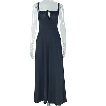 Mid Length Corset Elegant Slit Lace up Casual Dress