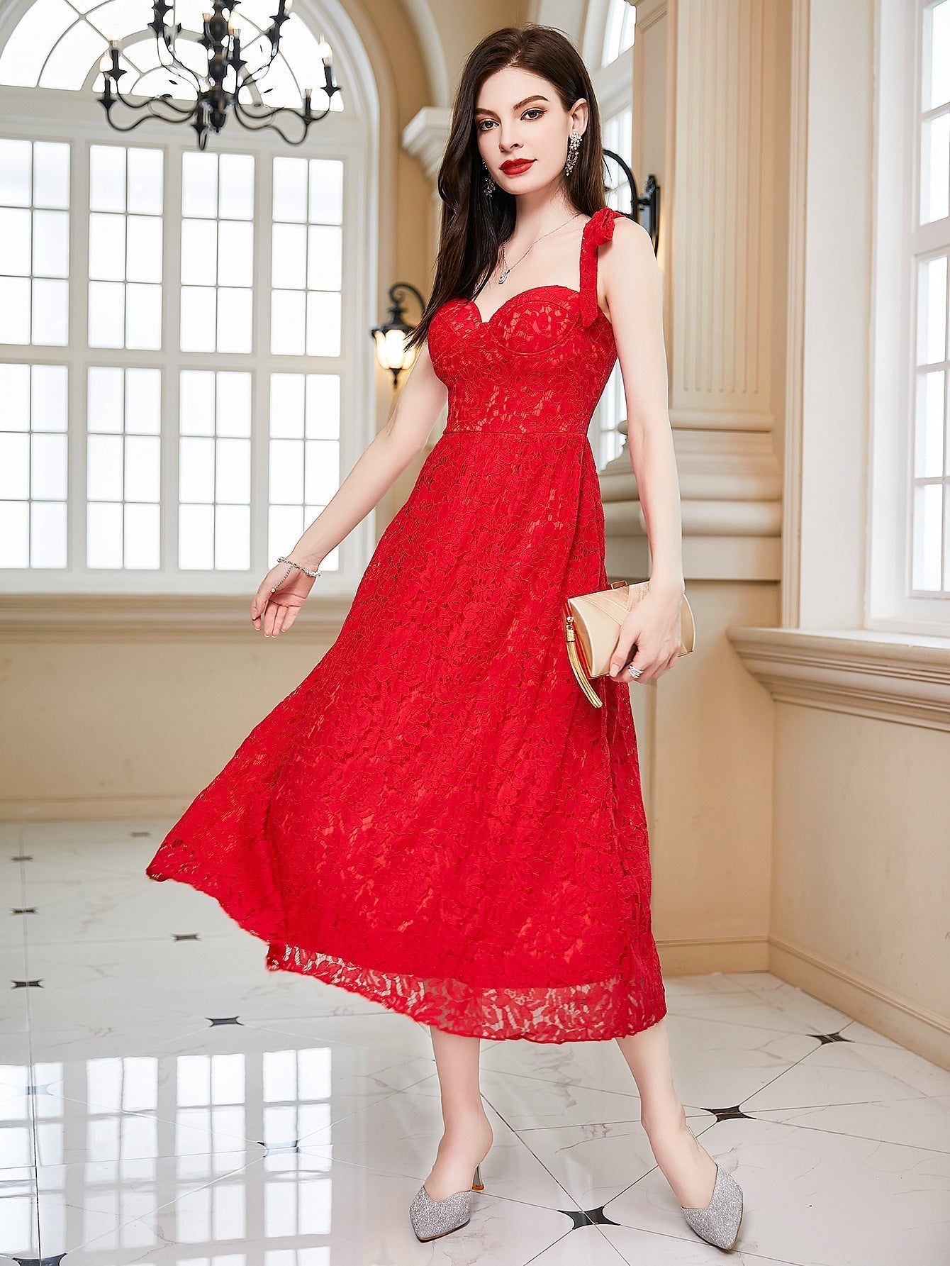 Dress Slim Strap Dress Backless Evening Dress
