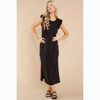 Casual Wooden Ear A Line Trousers Knitted Dress