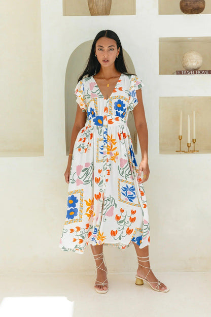 Independent StFloral Print Single Breasted Dress