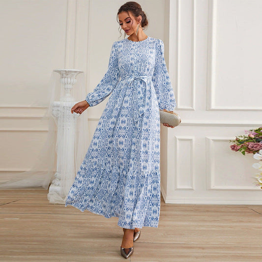 Fall Tea Dress French Printed Dress