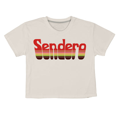 Retro Logo Boxy Tee - Vintage White/Red Print